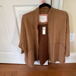 Anthropologie Suede Like Bronze Jacket